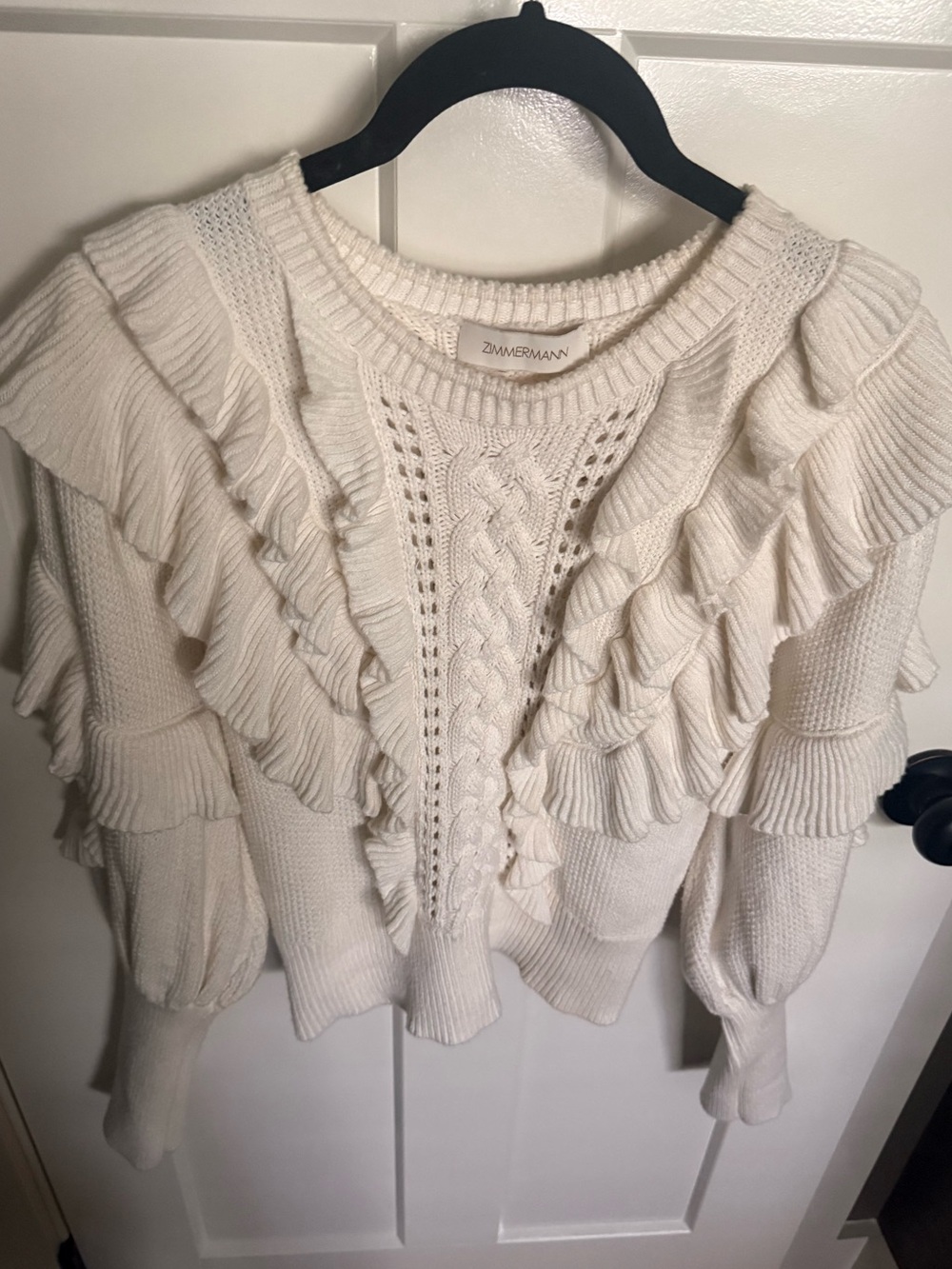 ZIMMERMANN BONTANICA RUFFLED CROP SWEATER SIZE SMALL LIKE NEW FIRM PRICE